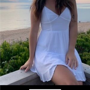 White garage mini dress